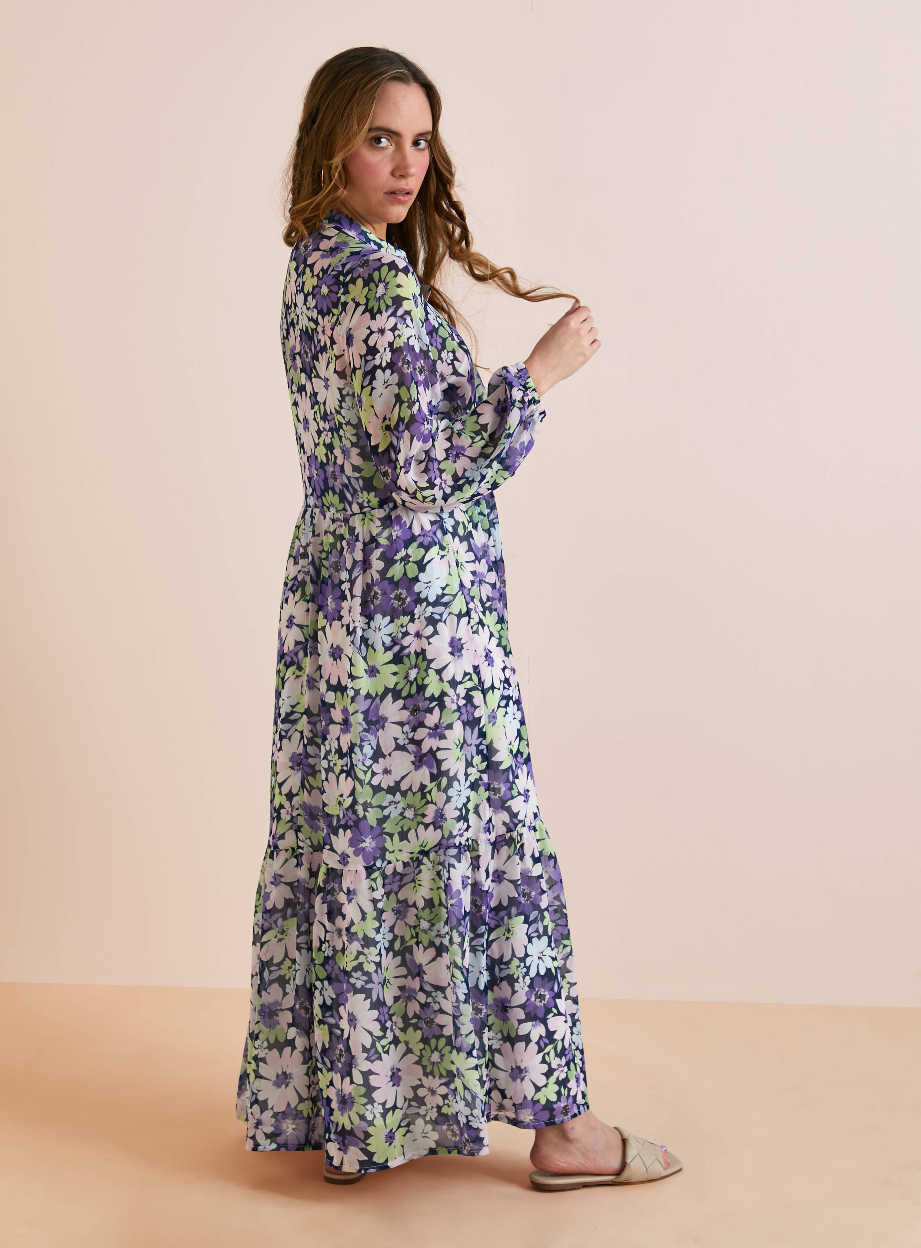 Everbelle Floral Bloom Chiffon Maxi Dress 16 - Image 4